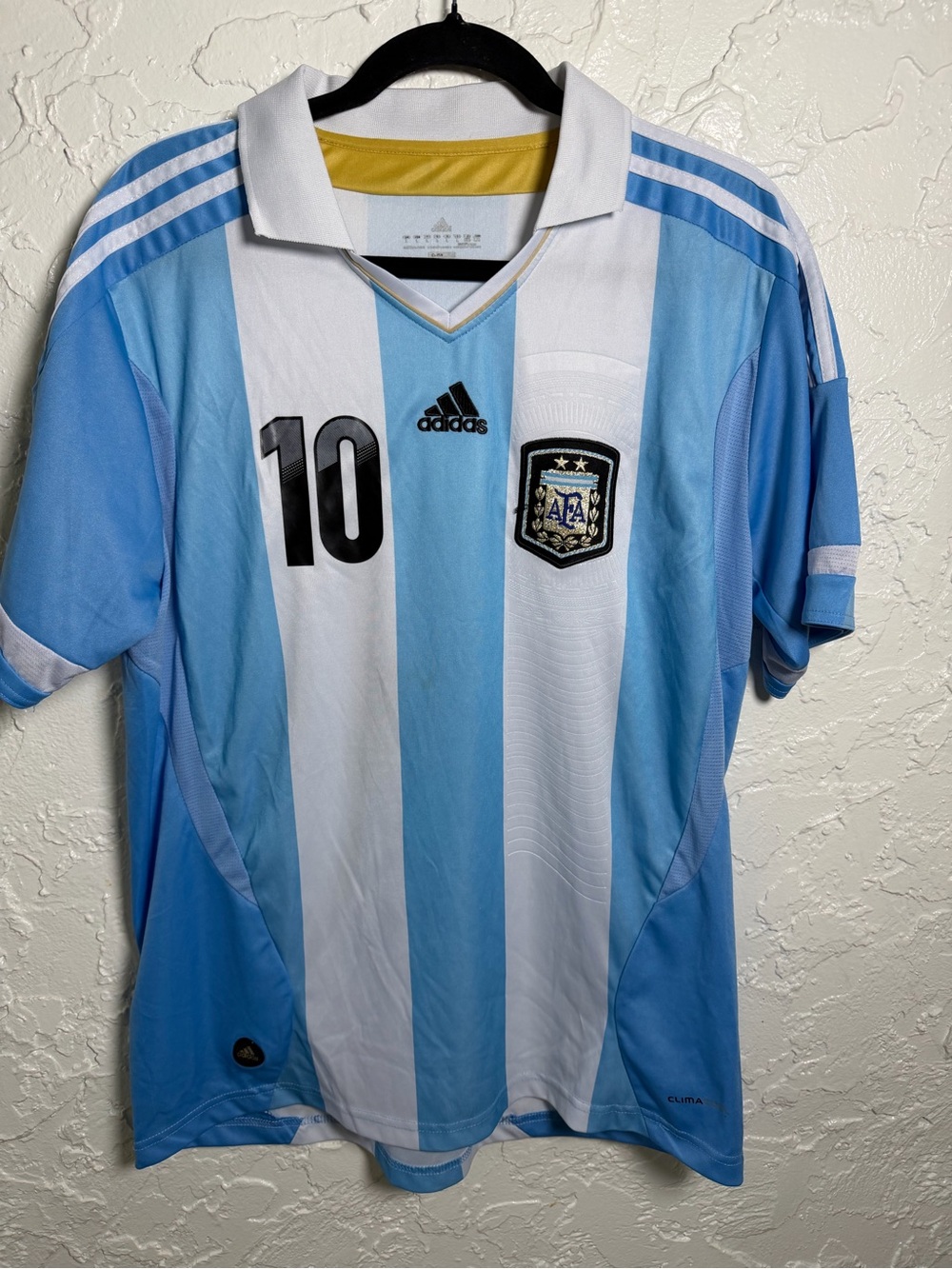 adidas 2011/2012 Messi Striped Soccer Jersey #10
